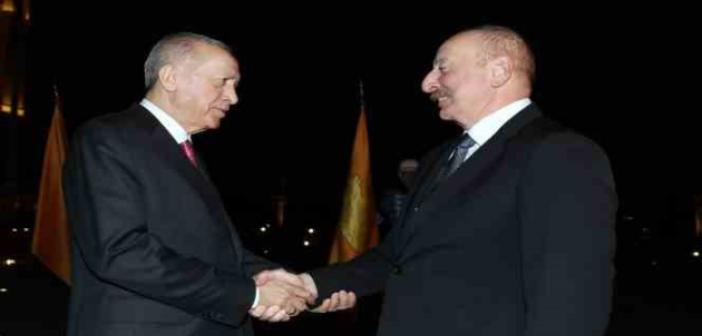 Cumhurbaşkanı Erdoğan, Azerbaycan Cumhurbaşkanı Aliyev ile bir araya geldi