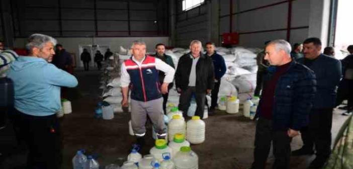 Yeşilyurt’te afetzede süt üreticilerine belediye desteği