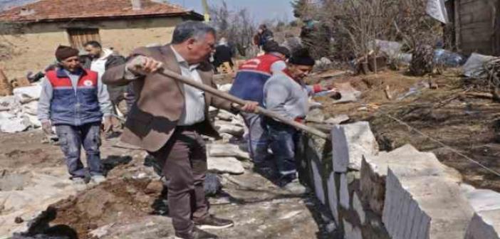 Başkan Kepenek, Yukarıdağdere Sosyal Tesisinin temelini attı