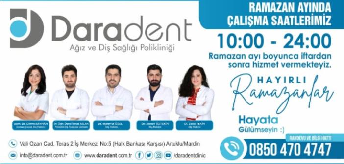 İftardan Sonra Diş Tedavisi Mümkün! Daradent Ramazan mesaisine başladı