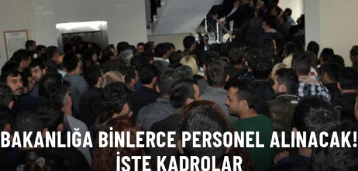 Adalet Bakanlığı binlerce personel alacak! İşte kadrolar