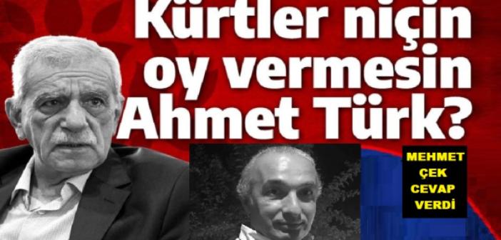 Mehmet Çek, Ahmet Türk'e cevap verdi!