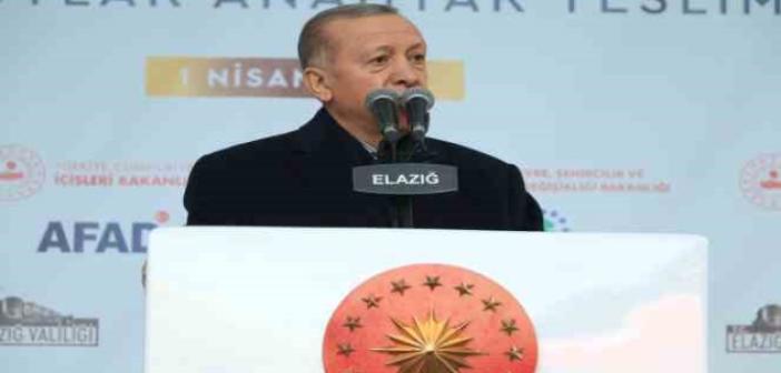 Cumhurbaşkanı Erdoğan, Elazığ’da depremzedelere seslendi