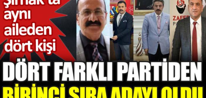 Aynı soyadını taşıyorlar, 4 farklı partiden 1. sıra adayı oldular