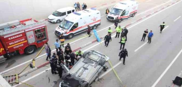 Karaman’da hafif ticari araç alt geçide düştü: 2 ölü, 1 yaralı
