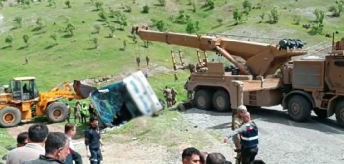 Şırnak'ta kaza iki asker şehit oldu, 4 asker yaralı