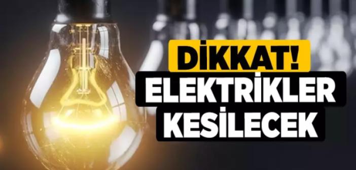 Mardin'de Elektrik Kesintisi Olacak