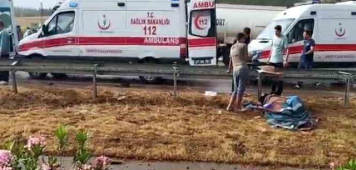 Tarım işçilerini taşıyan minibüs hafriyat kamyonu ile çarpıştı: 1 ölü, çok sayıda yaralı var