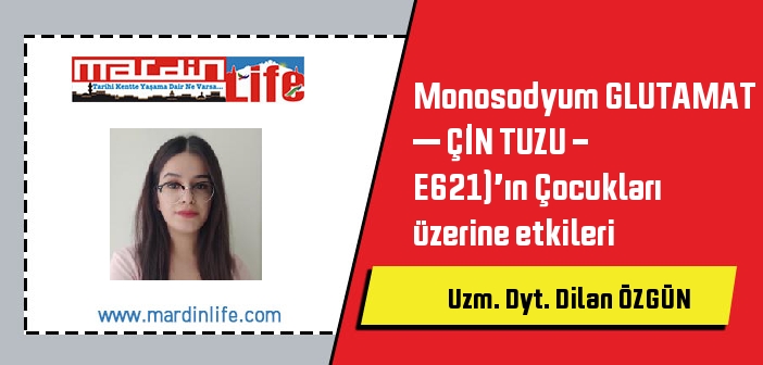 Monosodyum GLUTAMAT (MSG – ÇİN TUZU - E621)’ın Çocukları üzerine etkileri