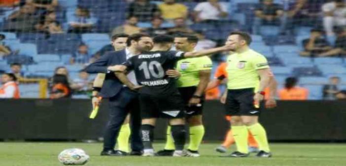 Belhanda ile hakem Erkan Özdamar arasında gerginlik yaşandı