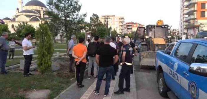 Yeşil alanda yapılacak taksi durağına vatandaşlardan tepki