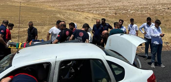 Mardin’de iki araç kafa kafaya çarpıştı: 9 yaralı
