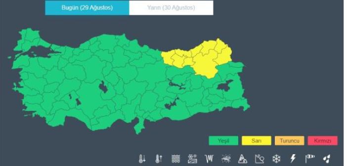 Meteoroloji'den 9 kentimiz için 'sarı kodlu' uyarı