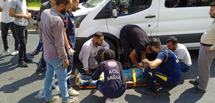 Feci kazada motorsiklet sürücüsü yaralandı