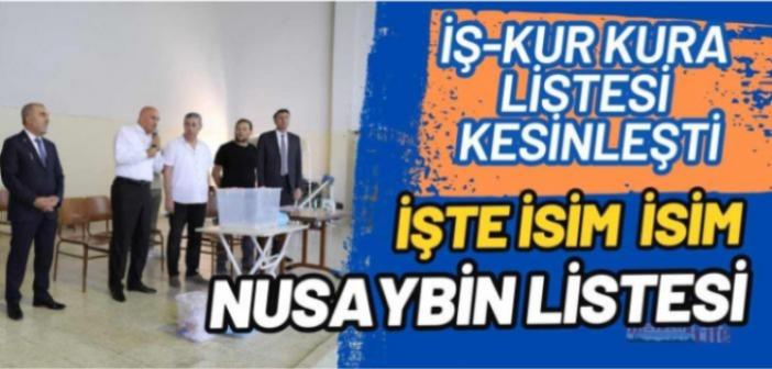 Nusaybin 2023 İşkur TYP kura sonuçları kesinleşti!