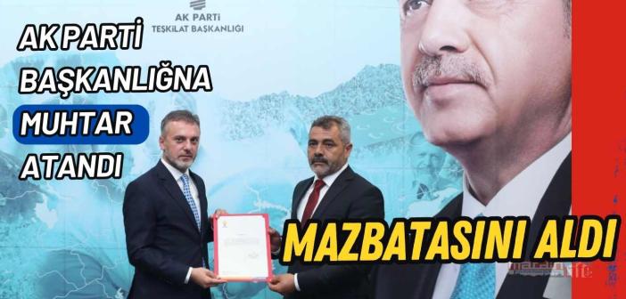 AK Parti'nin ilçe başkanlığına muhtar atandı