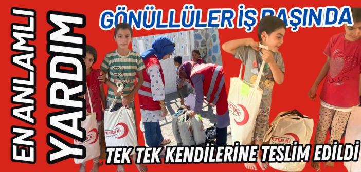 Kızılay, Mardin'de kırtasiye malzemesi dağıttı