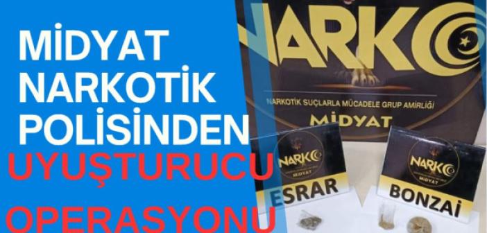 Midyat Narkotik Polisinden   uyuşturucu operasyonu