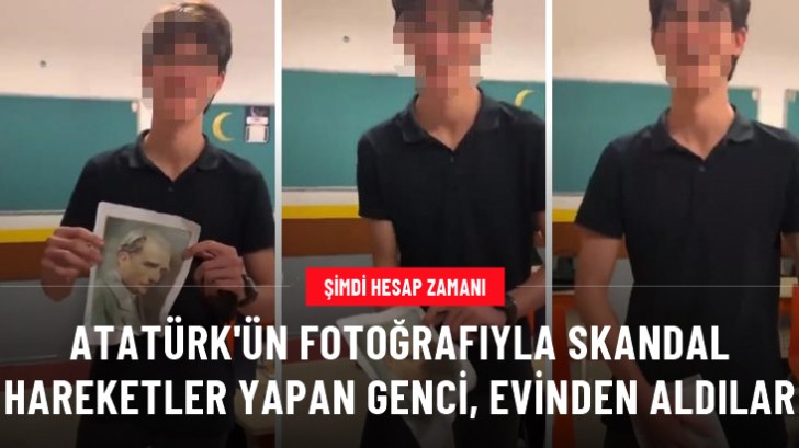 Atatürk'ün fotoğrafıyla uygunsuz hareketler yaptı, 17 yaşındaki gence tepki üzerine tepki yağdı