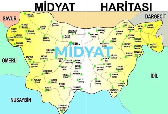 Midyat Köylerinin Kürtçe isimleri ve muhtar bilgileri