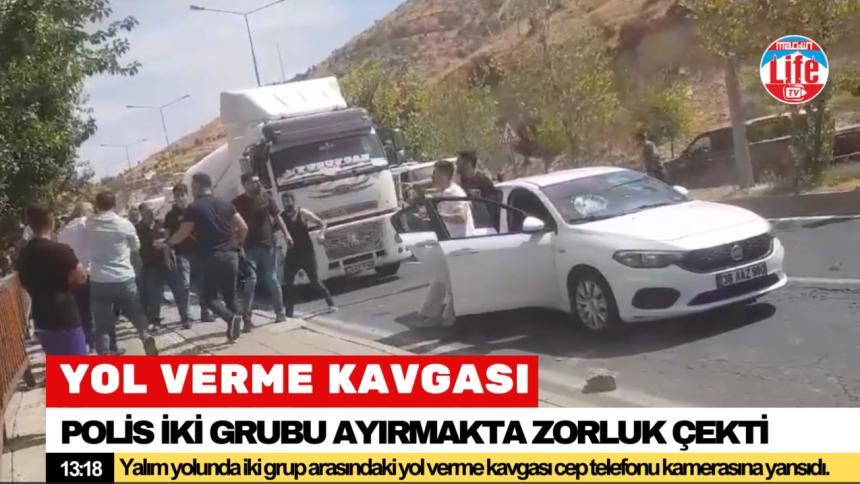 Yalım Yolundaki Yol Kavgası kameralara yansıdı