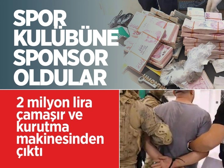 2 milyon lira çamaşır ve kurutma makinesinden çıktı!