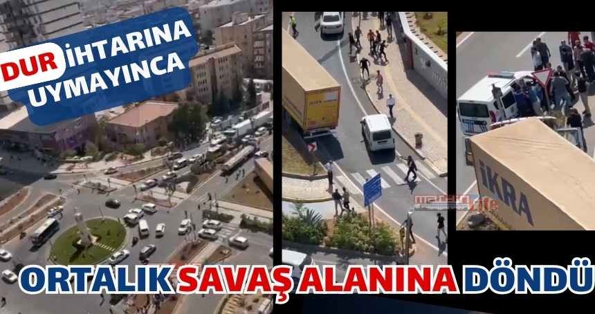 Polisten kaçmak isteyen TIR ortalığı savaş alanına çevirdi