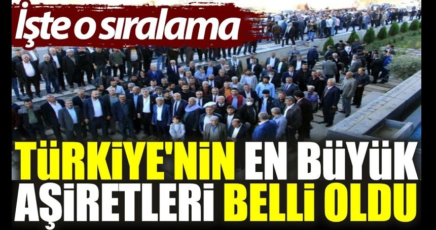 Türkiye'nin en büyük aşiretleri