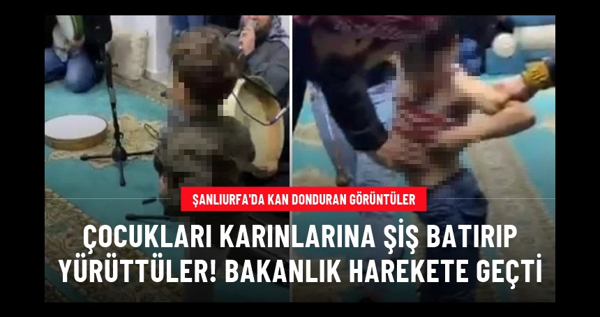 Çocukları karınlarına şiş batırıp yürüttüler! Bakanlık harekete geçti