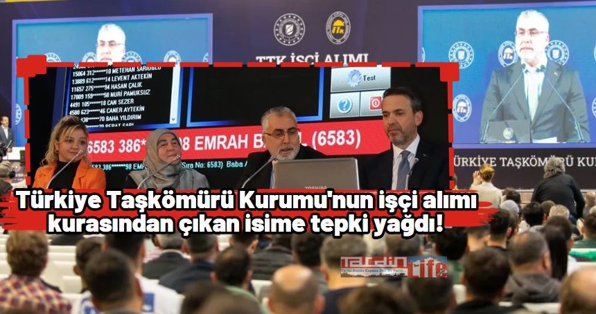 Türkiye Taşkömürü Kurumu'nun işçi alımı kurasından çıkan isime tepki yağdı!