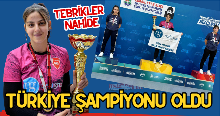 Tebrikler Nahide! Bütün Rakiplerini yenerek Türkiye Şampiyonu olarak Milli Takıma seçildi