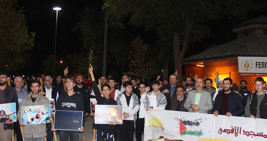 Konya'da "Gazze nöbeti" devam ediyor 