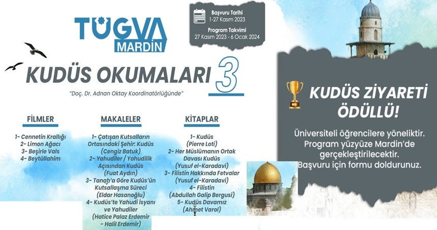 TÜGVA Mardin'den Kudüs Ziyareti Ödüllü Program