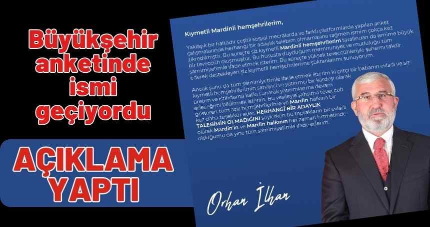 İsmi Büyükşehir için gündemdeydi!  Açıklama yaptı