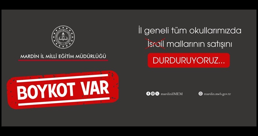 Kantinlerde artık İsrail menşeli ürünler satılmayacak