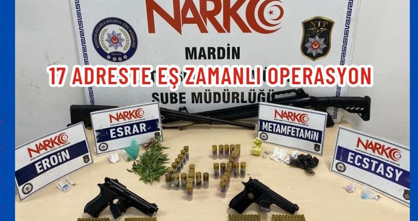 Artuklu ve Kızıltepe’de 17 adreste eş zamanlı operasyon: 11 kişi tutuklandı