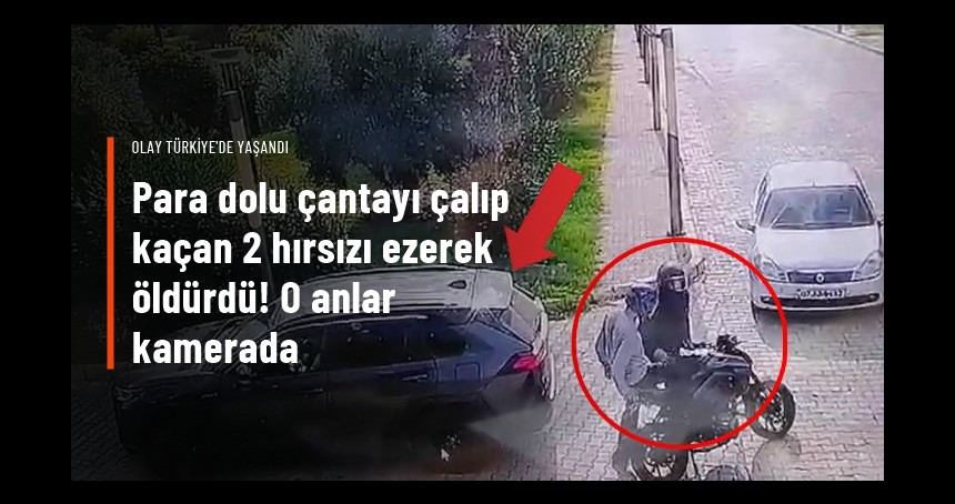 Para dolu çantayı çalan 2 kişiyi cipiyle çarpıp öldürdü