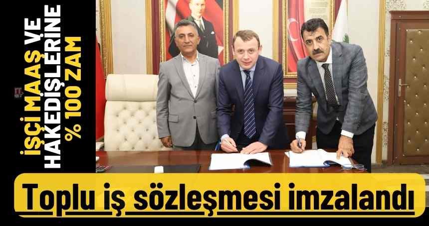 Belediyede toplu iş sözleşmesi imzalandı! Maaşlara % 100 zam yapıldı