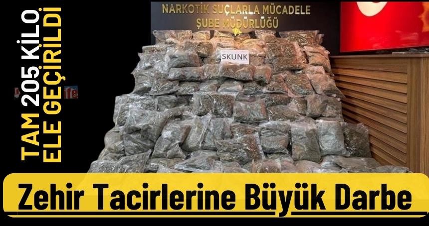 Mardin'de 205 kilo skunk ele geçirildi