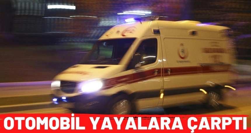 Artuklu'da otomobil, yayalara çarptı