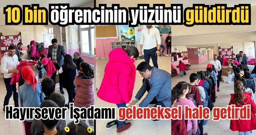Kara Kış öncesi 10 bin çocuğun yüzünü güldürdü