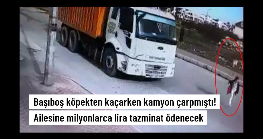 Köpekten kaçarken kamyon çarpan çocuğun ailesine  REKOR tazminat ödenecek