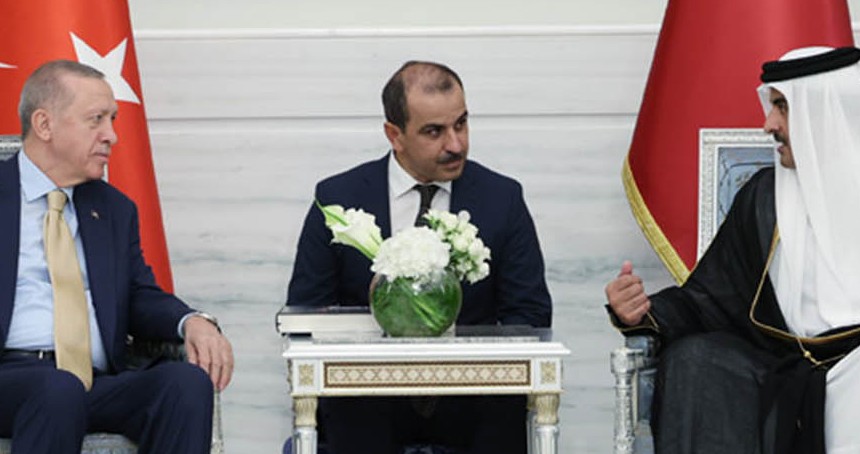 Cumhurbaşkanı Erdoğan, Katar Emiri Al Sani ile Gazze'yi görüştü