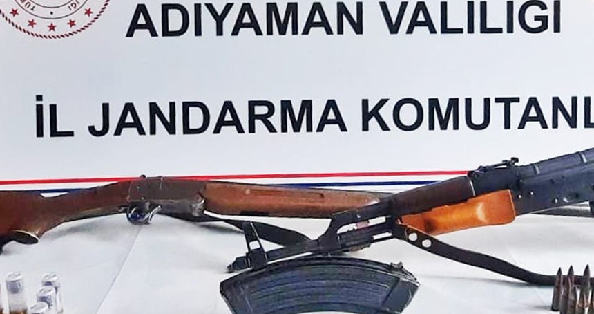 Adıyaman'da ruhsatsız silah ele geçirildi