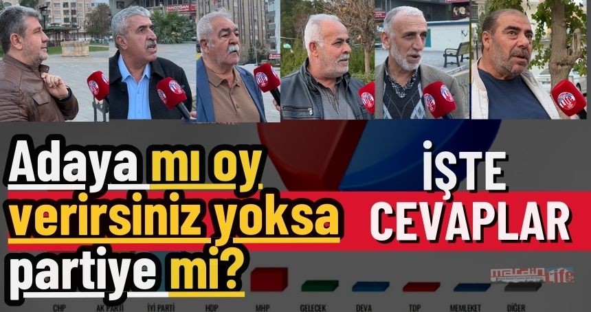 Mardinlilere Sorduk: Yerel seçimlerde Partiye mi Adaya mı oy verirsiniz?