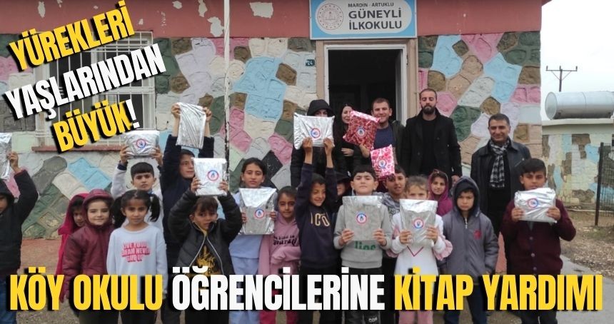 Yürekleri yaşlarından büyük! Köy Okulu Öğrencilerine Kitap Yardımı