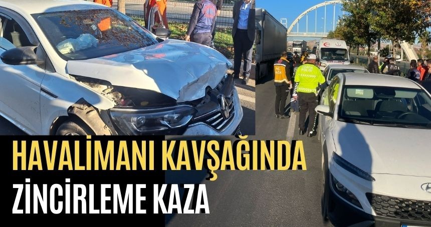 Mardin Havalimanı kavşağında zincirleme kaza