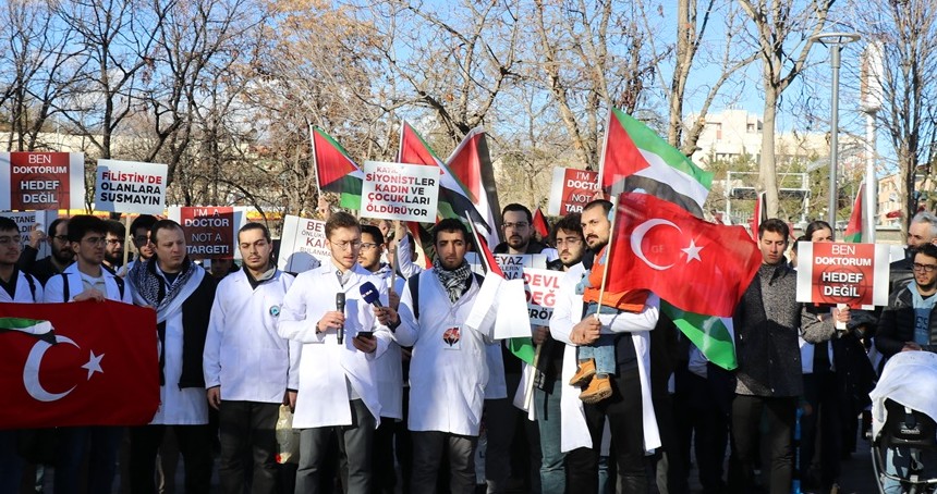 Ankara'da Filistin için "sessiz yürüyüş" 6. haftasında
