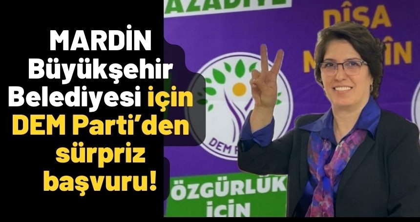Büyükşehir Belediyesi için DEM Parti’de sürpriz başvuru!
