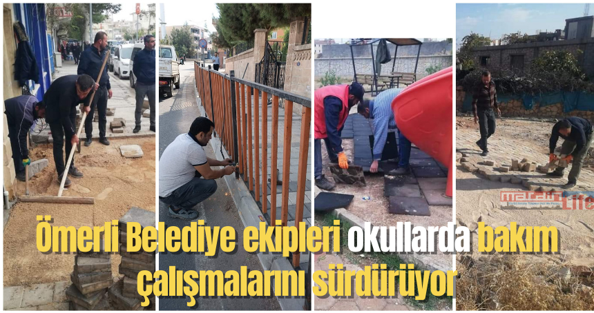 Ömerli Belediye ekipleri okullarda bakım çalışmalarını sürdürüyor